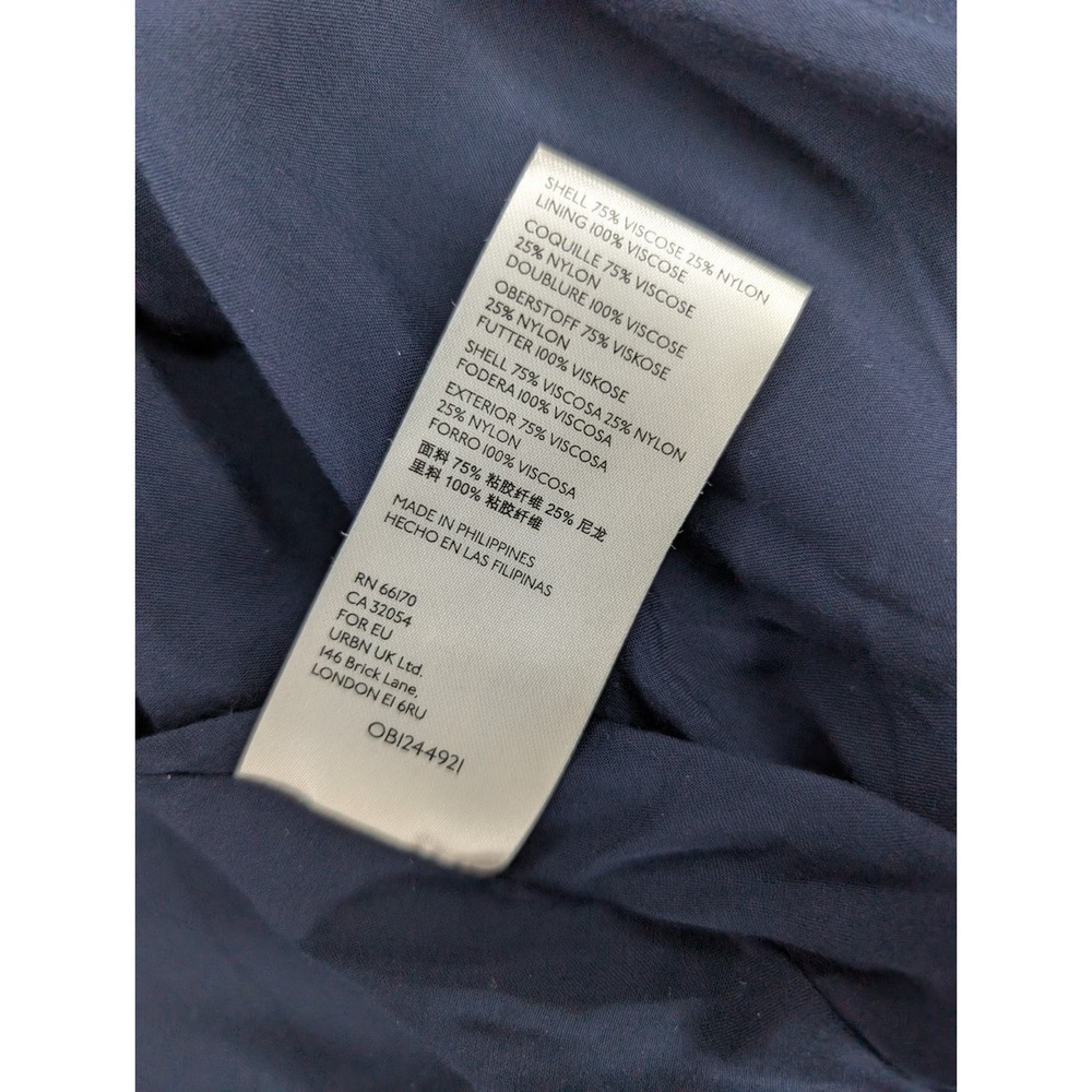 Anthropologie Women's Size XS Esme Blue Velvet Open Kimono Oversized Cardigan - Picture 10 of 11